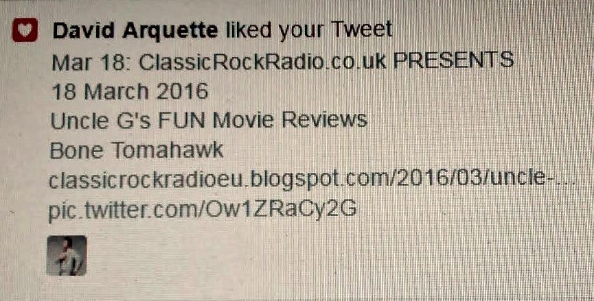 Twitter - Feedback_David Arquette - BoneTomahawk