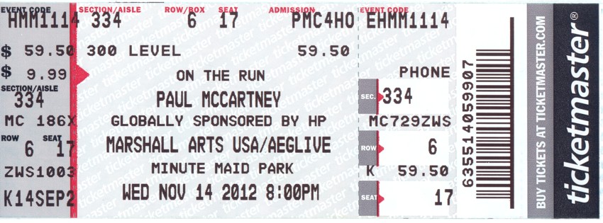 Paul McCartney - 14 Nov 2012