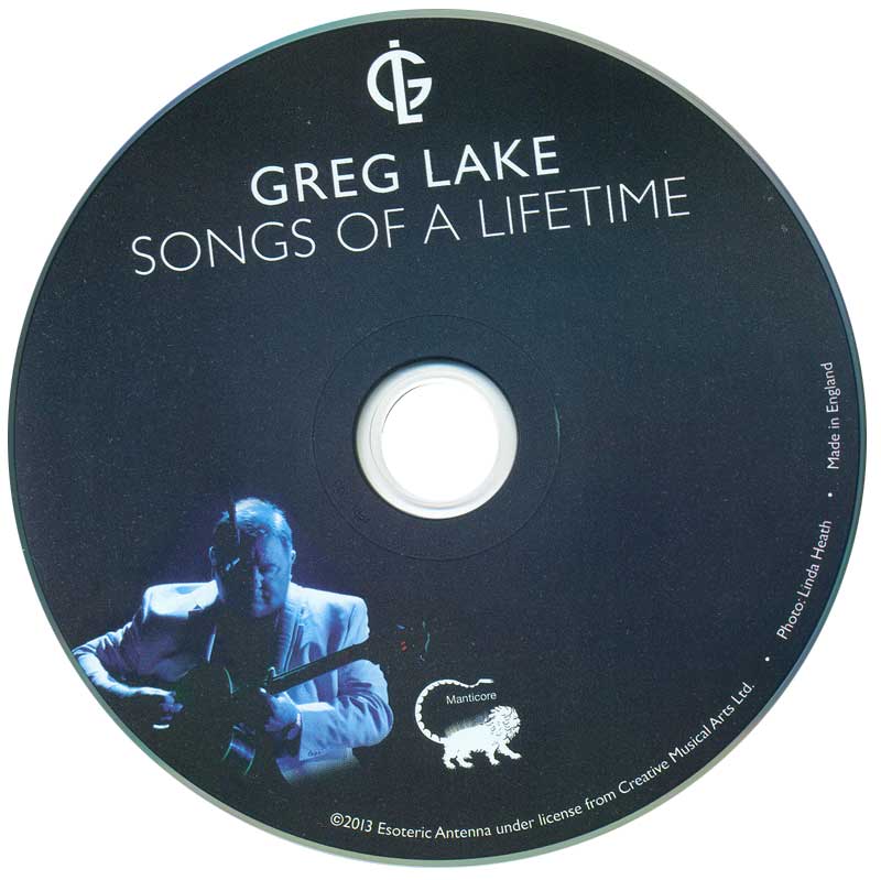 Greg Lake - Songs Of A Lifetime - actual disc